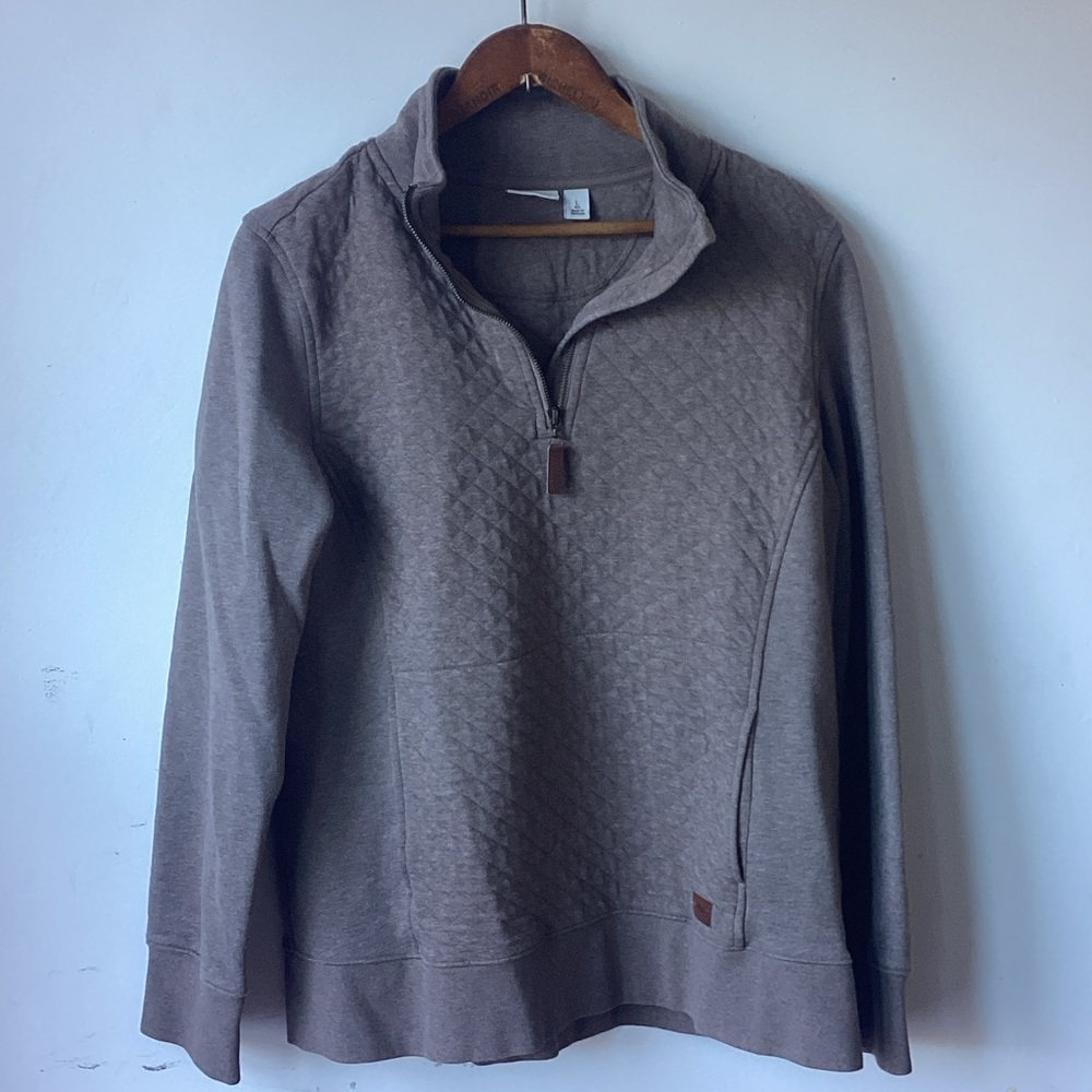 L.L. Bean Men's Taupe Zip-Up Sweater